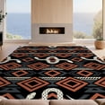 thumbnail image 2 of Design&I 6'x9' Ultra Soft Area Rug, Serpent With Stripe And Diamond Accents Snake Animal Southwestern Playful None Fluffy Washable Non Shedding for Guest Room Bedroom Living Room, 2 of 7