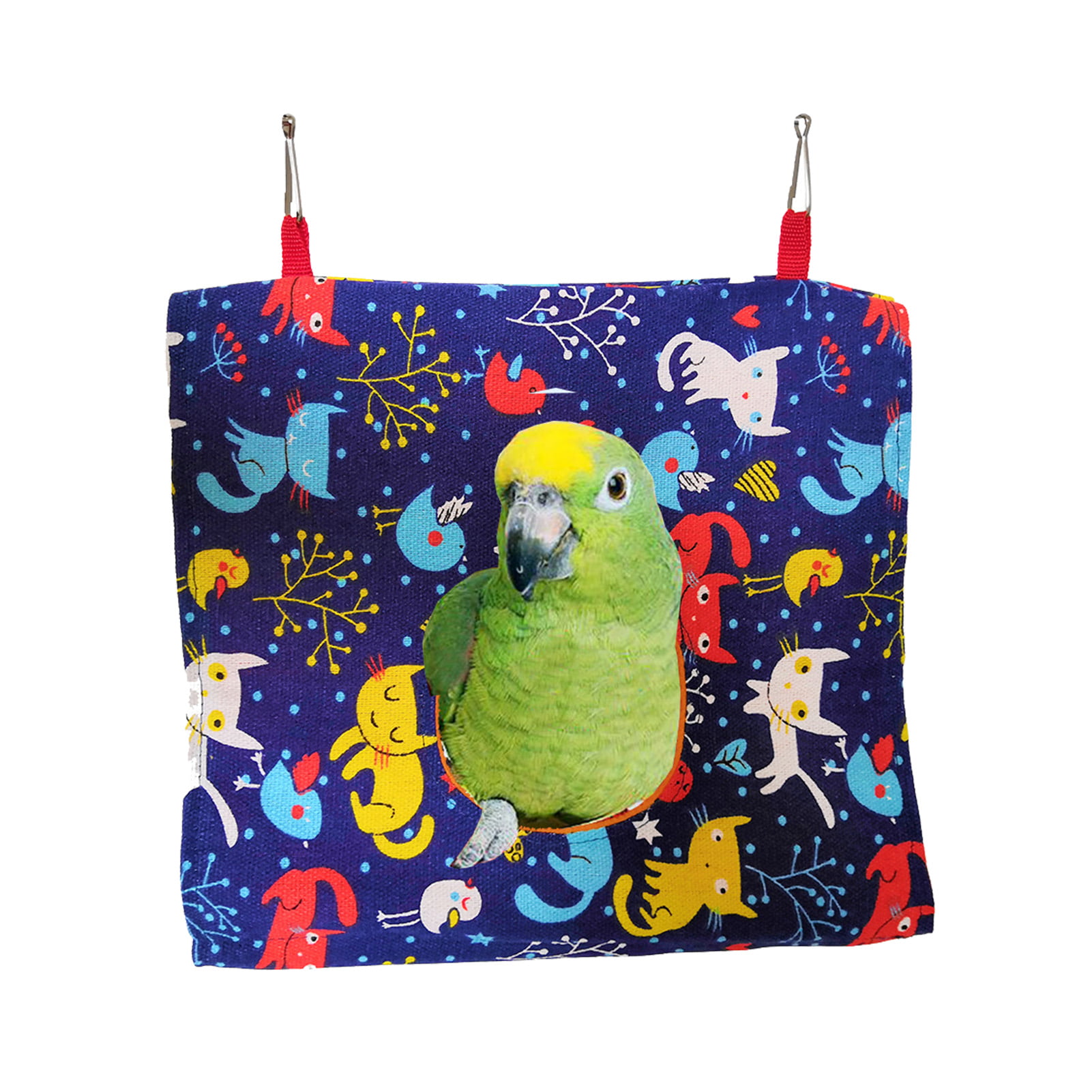 Bird Parrot Two-double Hammock Cave Cage Toy Plush Training Toys Small Animals 
