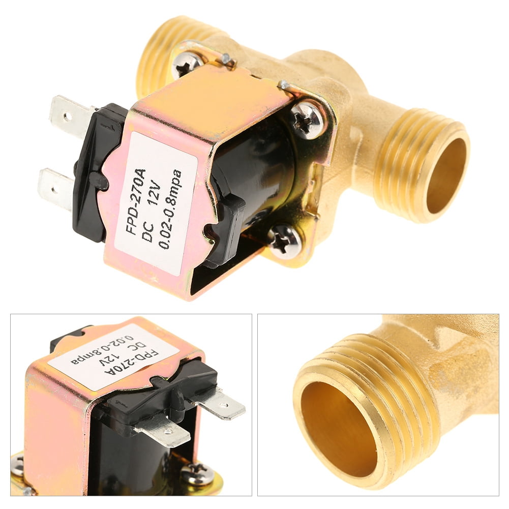 Thread 1/2 Preamer Normally Closed Electric Solenoid Valve for Water Air N/C 110V 12v DC 1/2 110V 