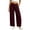 Wine, variant on Lmueinov 2026 Women's High Waist Button Zip Fly Wide Leg Pants, 100% Cotton Soft Breathable Casual Straight Leg Office Trousers with Side Pockets S-3XL