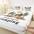 thumbnail image 4 of Erosebridal Retro Camper RV Print Bed Sheets,Happy Camping Theme King Sheets For Camping Lover 4 Pieces, 4 of 6