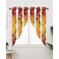thumbnail image 3 of Swag Curtains, Tropical Fruit Orange Pineapple Rod Pocket Kitchen Curtains Valances Tier Curtains Swag Valance Curtains for Bedroom Living Room 36" x 63", 2 Panels, 3 of 6