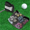 thumbnail image 5 of Haosy Chalk Paint Flowers Golf Mallet Putter Cover Strong Magnetic Leather Golf Club Headcover Closure, 5 of 7
