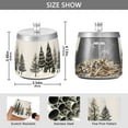 thumbnail image 2 of Yayeee Ashtray with Lid for Cigarette Smokeless Stainless Steel Home Ash Holder, Hand Drawn Christmas Trees, 2 of 7