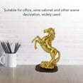 thumbnail image 6 of NFTIGB Gold Horse Statue Synthesized Resin Unique Leaping Art Figurine For Wine Cabinet Office Desk Decor Elegant Animal Sculpture 12.6 Inches / 32 cm Modern Home Decorative Object Gift, 6 of 9