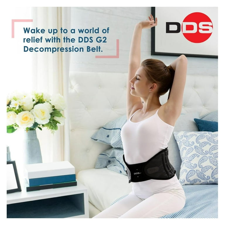 DDS G2 Decompression Back Support Belt Pneumatic Air Back Brace for Women and Men Lower Back Pain Belt for Work Home Driving Lifting and Daily