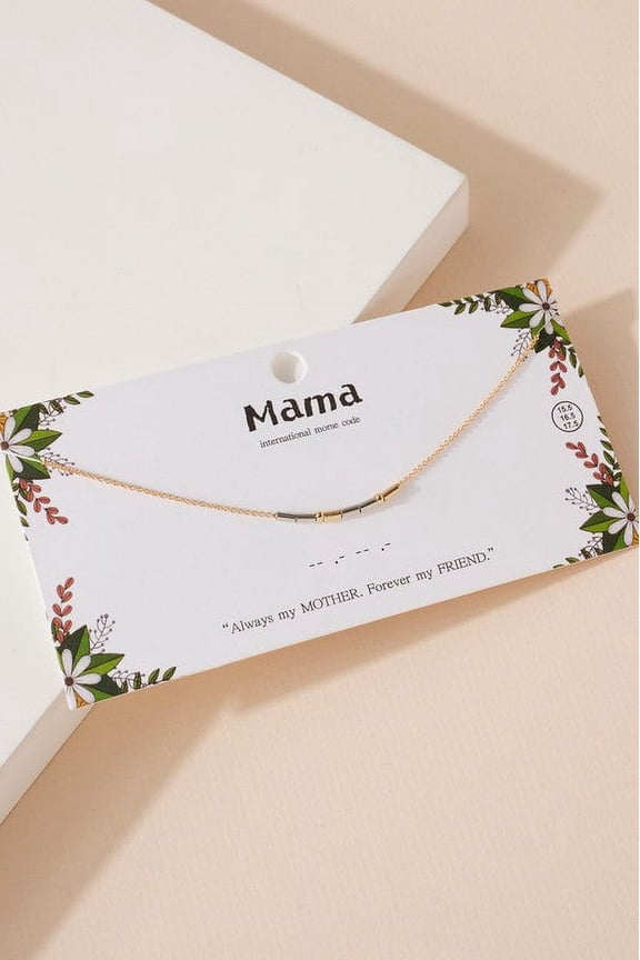 Mama Morse Code Necklace