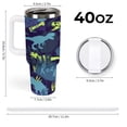 thumbnail image 2 of Skeleton Dinosaur T-Rex 40 Oz Tumbler with Handle and Straw Lid, Stainless Steel Insulated Travel Coffee Mug, Vacuum Insulated Water Bottle for Home, Office, Car, Keep Hot/Cold for Hours, 2 of 8