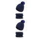 thumbnail image 3 of Minnieouse Gorro de invierno Gorros Gorro engrosado Bufanda Cuello de piezas Azul oscuro Azul oscuro 2Conjunto, 3 of 6