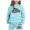 Light Blue, variant on Hienoo Toddler Girls Outfits California Print Hoodie Jogging Pants Casual Sport Sweatsuit