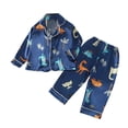 thumbnail image 2 of Geire Pyjama pour Enfants 1-5 Ans Imprimé Manches Longues Boutonné Doux Confortable Ensemble 2 Pcs Unisexe, 2 of 3