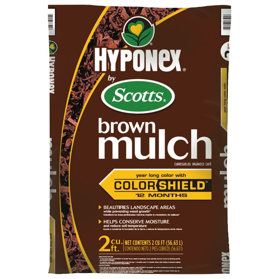 Hyponex by Scotts Brown Mulch, 2 cu. ft., Provides YearLong Color BrickSeek