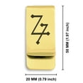 thumbnail image 2 of Stainless Steel Lead Alchemy Symbol Classic Slim Money Clip Credit Card Holder, 2 of 2