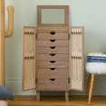 thumbnail image 2 of Hives and Honey Cabby Locking Standing Jewelry Armoire - Ceruse Oak, 2 of 8