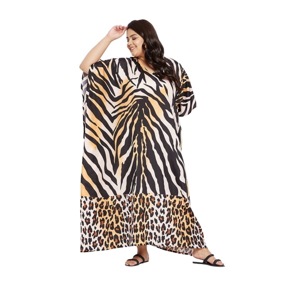 Oussum Women Plus Size Kaftans Polyester Long Maxi Caftan Gown Evening Casual Dress Online