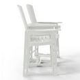 thumbnail image 5 of WestinTrends Azura Outdoor Tall Adirondack Chairs With Connecting Table Tray (Set of 2), White, 5 of 12