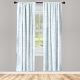 thumbnail image 3 of Ambesonne Cartoon Curtains, Hearts Teddy Bears Clothes, Pair of 28"x63", Pale Blue and White, 3 of 5