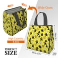 thumbnail image 3 of Ninja Cat Yellow Pattern Insulated Lunch Bag for Women Men, Large Portable Soft Cooler Tote, Thermal Food Storage Bag with Pearl Cotton, 8.66L, 8.75"x5.75"x9.5", 3 of 6