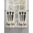 thumbnail image 5 of Happy Easter Living Room Curtains 2 Panel, Black Plaid Carrots Spring Country Beige Cafe Window Treatment, Farmhouse Bedroom Bathroom Kitchen Curtains Drapes 104"x45", 5 of 6
