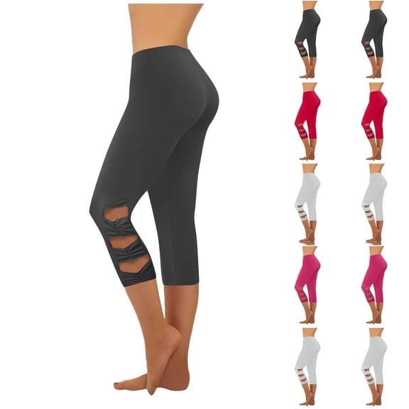 Women Capri Leggings Casual Cropped Dressy Trendy Knee Length Yoga Pants