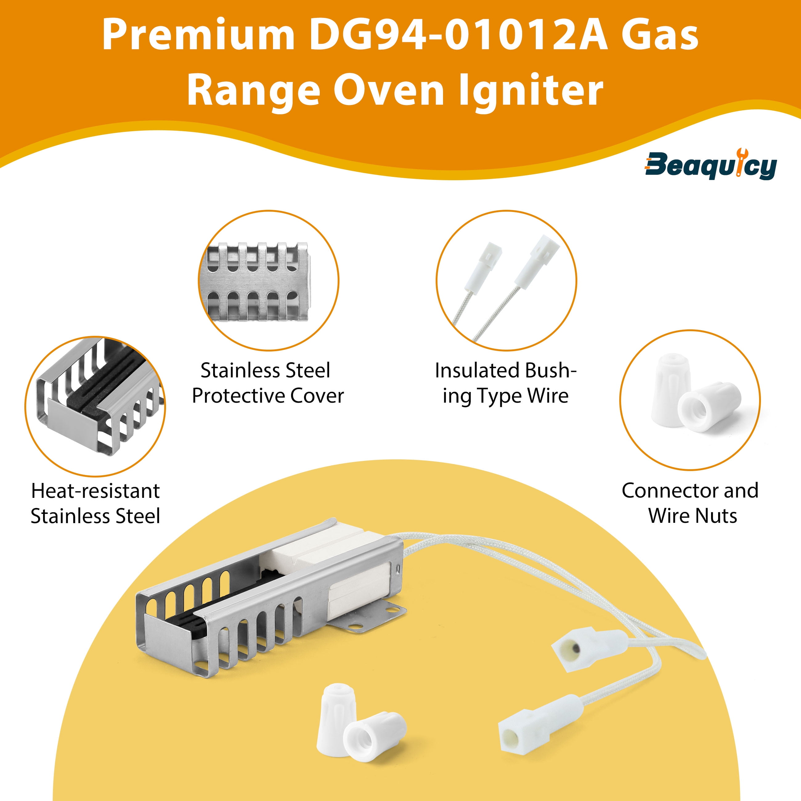 Beaquicy DG94-01012A Oven Igniter Replacement Compatible for DG94-01012A