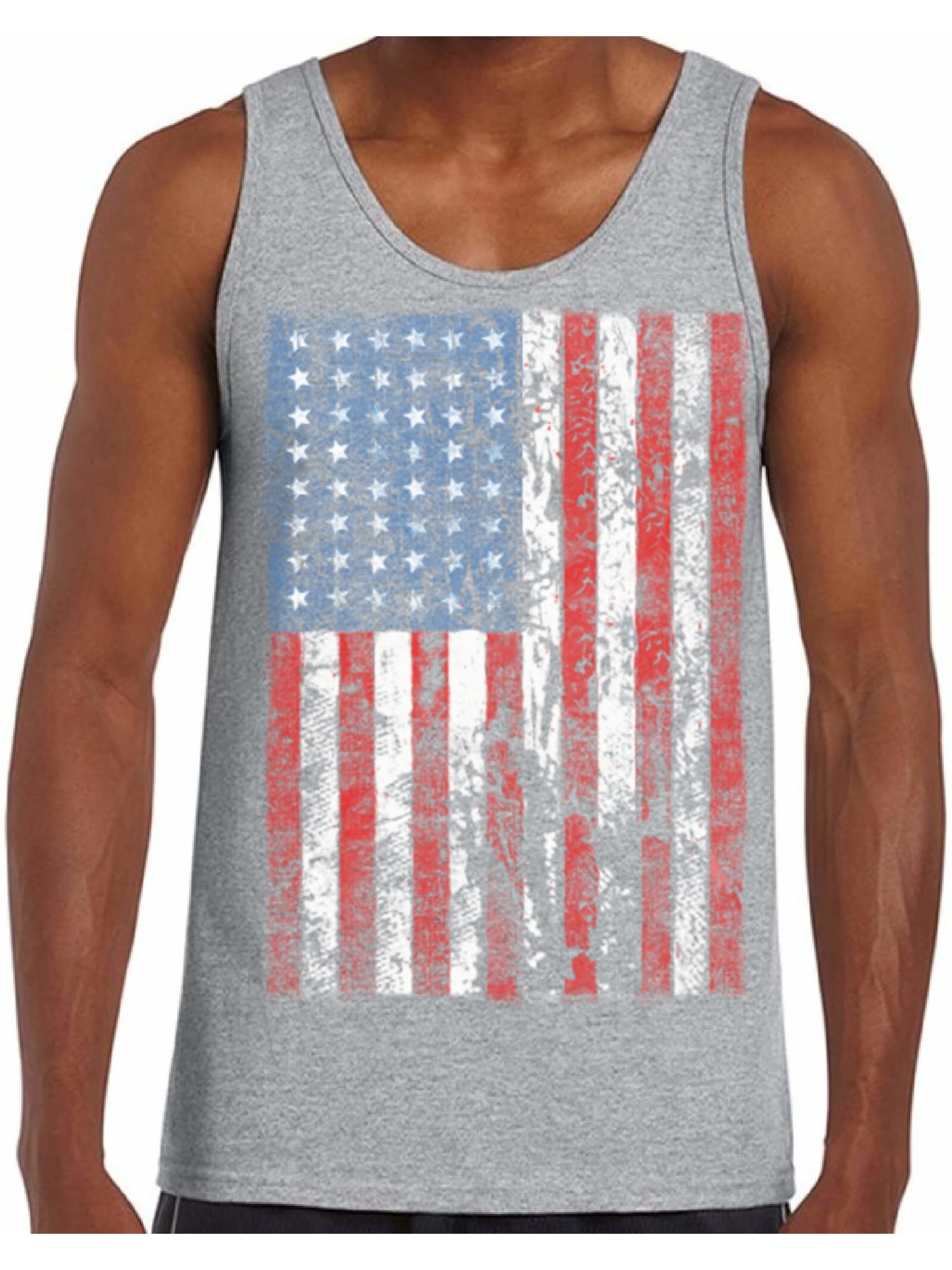 Awkward Styles American Flag Distressed Men Tank Top USA Pride 4th of ...