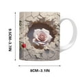 thumbnail image 2 of Valentine's Gifts 13 Oz Coffee Mug Sweet Rose Flower Cup Romantic Gifts for Women Men Wife Husband Her Him Friends Valentine’s Day Birthdays Christmas Gifts White Elephant Gag Gifts, 2 of 5