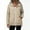 Khaki christmas women raincoat a1, variant on Women Winter Hooded Zipper Raincoat Warm Casual Solid Windbreaker Outdoor Jacket Fall Long Sleeve Trench Coat With Pockets, Black L