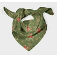 thumbnail image 3 of Bimba Green Leaves,Rose & Miosotis Floral Pure Silk Printed Scarf Dupatta Head Neck Wrap Bandanas For Women 40 x 40 Inches, 3 of 6