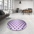 thumbnail image 4 of Ahgly Company Machine Washable Indoor Square Transitional Rebecca Purple Area Rugs, 7' Square, 4 of 7
