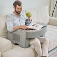 thumbnail image 4 of NAIZEA Reading Pillow for Gaming, Extra Large Arm Rest Pillow for Adult, Memory Foam Lap Desk Pillow for Reading, Working, Crocheting, Playing Steam Deck Switch or Sitting in Bed Couch, 4 of 10