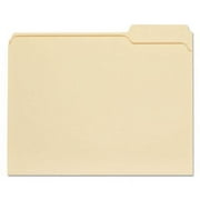 File Folders, 1/3 Cut Third Position, One-Ply Top Tab, Letter, Manila, 100/Box -UNV12123