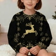 thumbnail image 5 of Tdoqot Girls Christmas Sweatshirts- Cute Pullover Crewneck Long Sleeve Kids Festive Shirts Black Size 14, 5 of 7