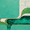 Abstract Geometric Green Teal Wave, variant on UXIEQU Regal Rabbit Portrait Vintage Canvas Wall Art 15.75x11.81 Inches