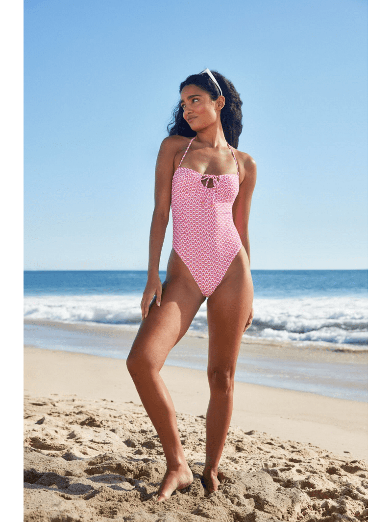 No Boundaries Keyhole One-Piece Swimsuit, Women's XXS-XXL