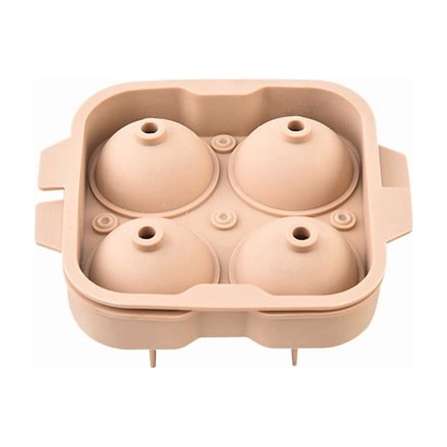 Silicone Round Ice Tray Ice Molds Ice Ball Maker With Lid Big Ice Cubes For Whiskey Cocktails