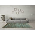 thumbnail image 3 of Ahgly Company Indoor Round Abstract Light Blue Modern Area Rugs, 6' Round, 3 of 4