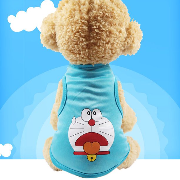 Fashion Dog Clothes Puppy T-shirt Pet Cartoon Clothing Small Pet Supplies Summer Shirt Casual Vest