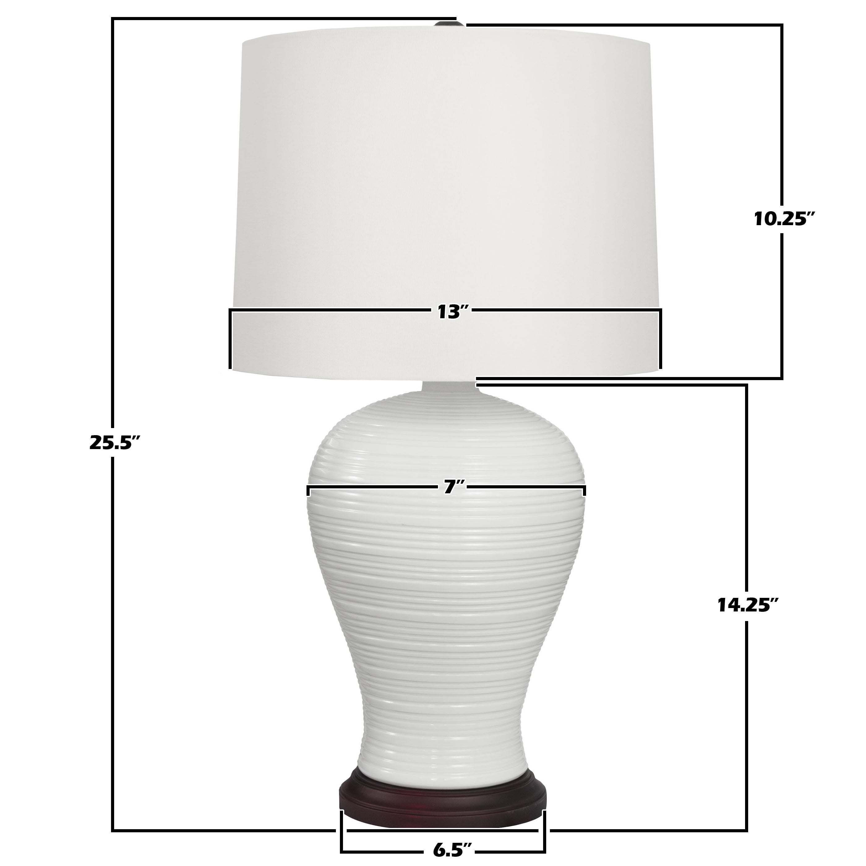 White Ridge Porcelain Lamp