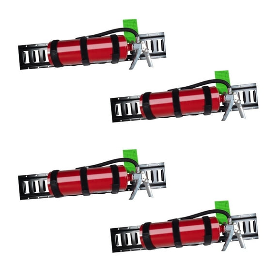 (4 Pack) E-Track Fire Extinguisher Mount for Truck, Trailer - Fire Extinguisher Holder Mounts & Brackets for E-Track Rail System - Upto 15 lbs - Tool Holder E-Track Accessories