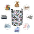 thumbnail image 4 of Sikiie Bright Butterflies1 Print Round Dirty Clothes Basket, Waterproof Standing Foldable Storage Basket, for Laundry Room, Bedroom, Bathroom Storage-Small, 4 of 6