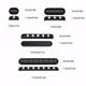 thumbnail image 3 of Inteprter Clips organizadores de cables de silicona negros para amplio, soporte para cables, gestión de cables, enrollador de cables Teléfono y Comunicación Negro 2#, 3 of 5