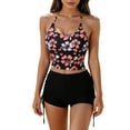 thumbnail image 2 of Women's Printed High-Waisted Boyshort Modest Two-Piece Swimsuit, 2 of 9