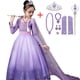 thumbnail image 1 of Disfraz de Frozen de Disney, vestido de princesa Elsa para niñas, malla de lentejuelas moradas, cumpleaños, fiesta de Halloween, Cosplay para niños, reina de la nieve, ropa 4T (etiqueta 120) Gao Jinjia LED, 1 of 2