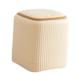 thumbnail image 2 of Barbage Bin encimera de encimera de reciclaje pequeño contenedor de reciclaje multipropósito 13.5x13.5x14.5 cm para tocador Beige, 2 of 8
