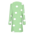 thumbnail image 5 of Sexlip Womens Long Sleeve Polka Dot Midi Dress V Neck Design Soft Fabric Relaxed Silhouette for Office Wear Green XXL, 5 of 7