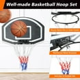 thumbnail image 3 of 28.5x18 Inch Wall-Mounted Basketball Hoop, Foldable Hoop with Shatterproof Backboard and All-Weather Net, for Outdoor and Indoor, Black, 3 of 8