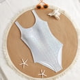 thumbnail image 4 of Scale Triangle Cutout Swimsuit Backless Monokini With Bikini Style Design Women's Plus Size Swimwear Rhinestone Bikini Woman Bikini Winter Shorts Swimsuit Thong Kids Swim Shorts High Waisted Bikini, 4 of 4