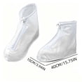 thumbnail image 3 of Waterproof Shoe Covers,Reusable Thickened Zipper Rain Overshoes | Non-slip Shoe Cover,Perfect for Wet Weather Outdoor Commute,Road Walking,White, 3 of 8