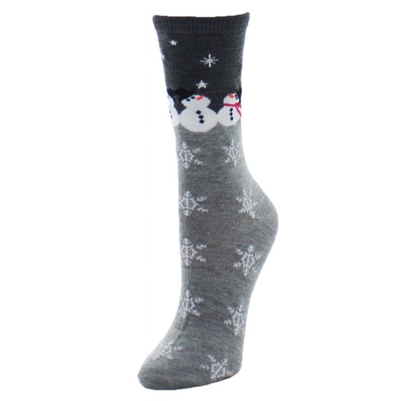 MeMoi Snowman & Snowflake Crew Socks - Womens - Female